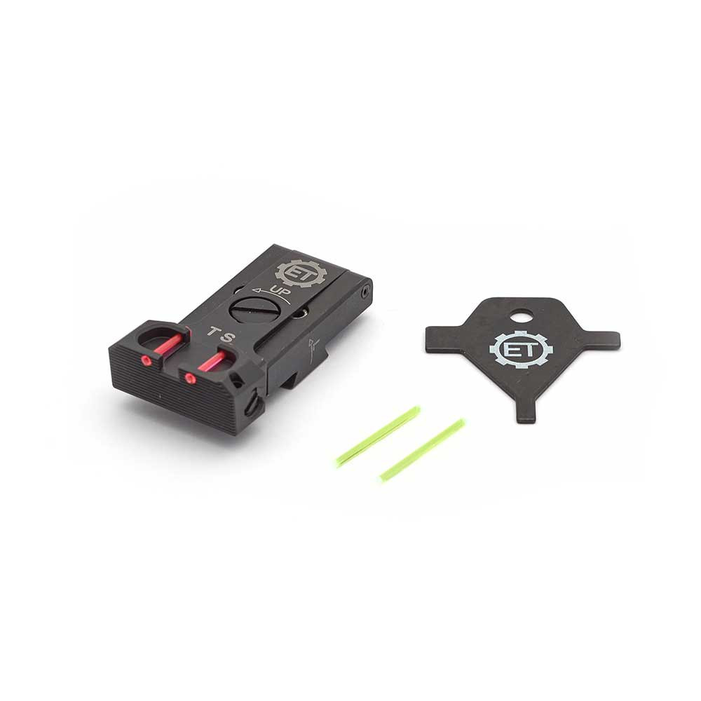 Eemann Tech Adjustable Rear Sight with Fiber Optics for CZ 75 TS/TS2 ...