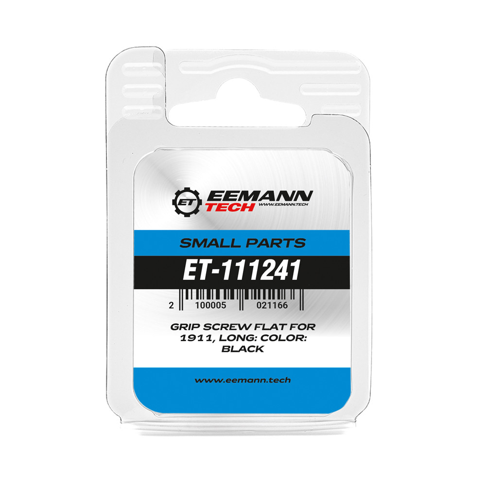 Eemann Tech Grip Screw FLAT for 1911, Long