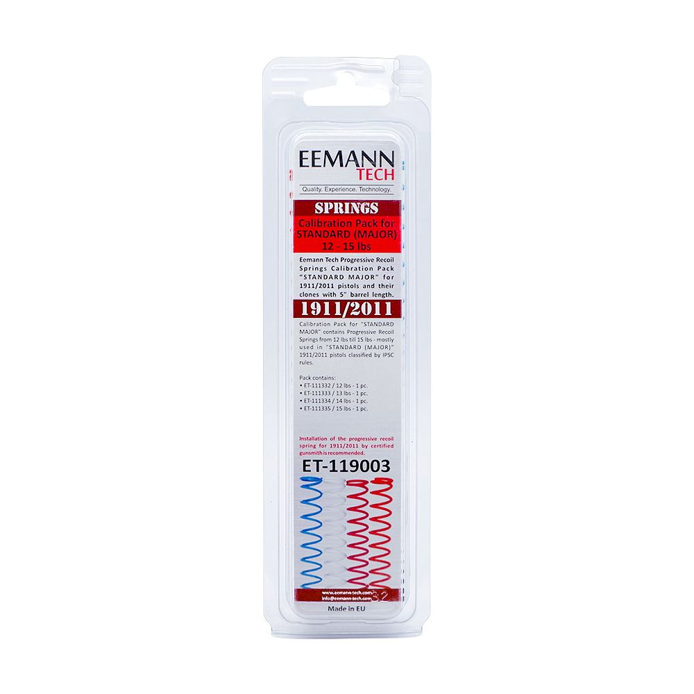 Eemann Tech Recoil Springs Calibration Pack STANDARD MAJOR for 1911/2011