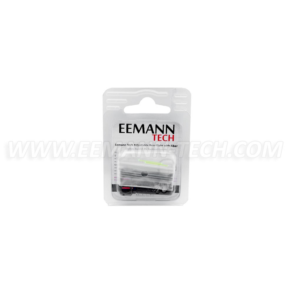 Eemann Tech Adjustable Rear Sight with Fiber Optics for CZ 75 TS/TS2