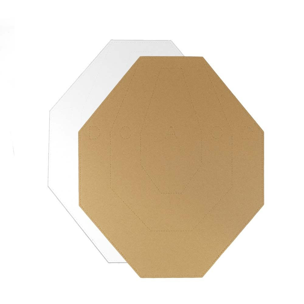 Cardboard IPSC Target TAN/WHITE – 100 pcs./Pack