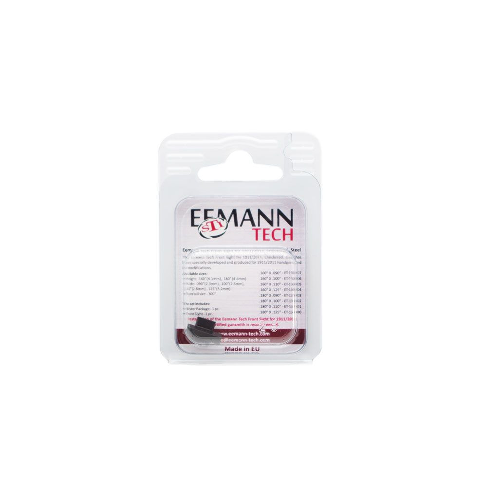 Eemann Tech Front Sight for 1911/2011, Checkered, Steel