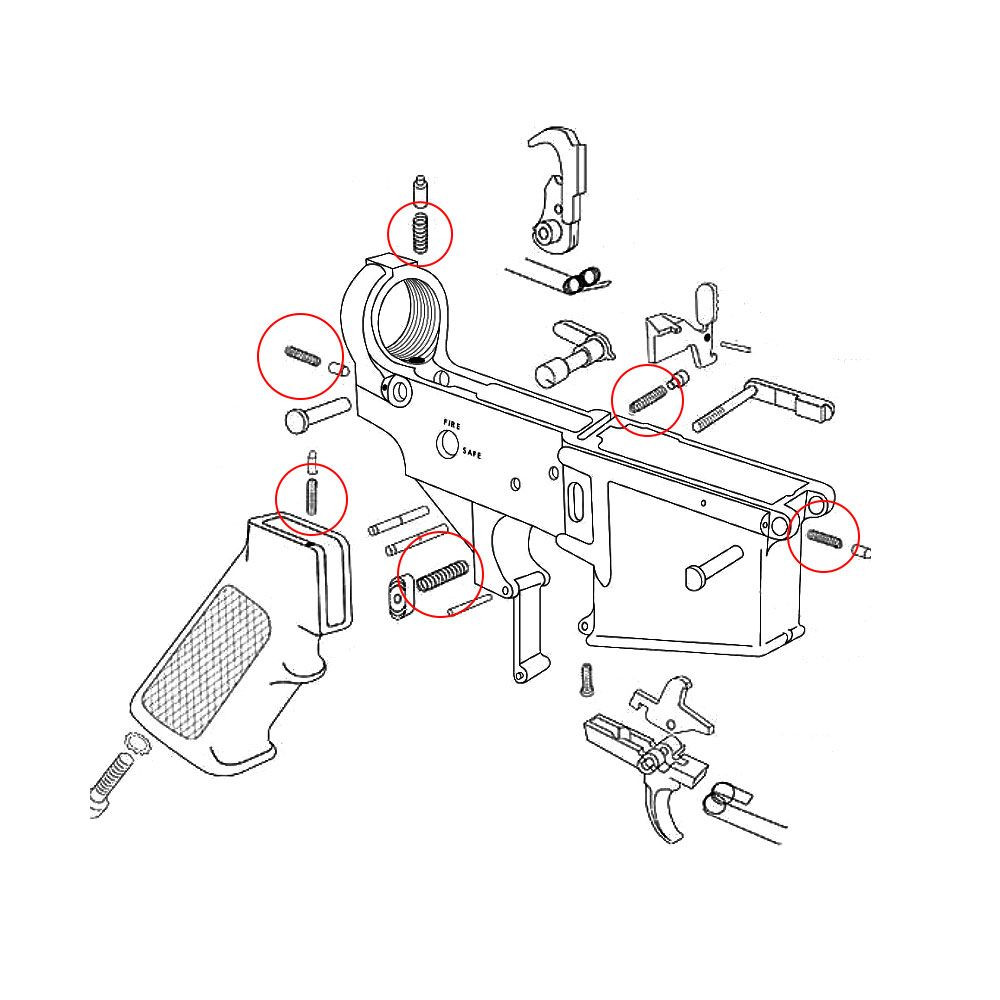 Eemann Tech Small Springs Set for AR-15