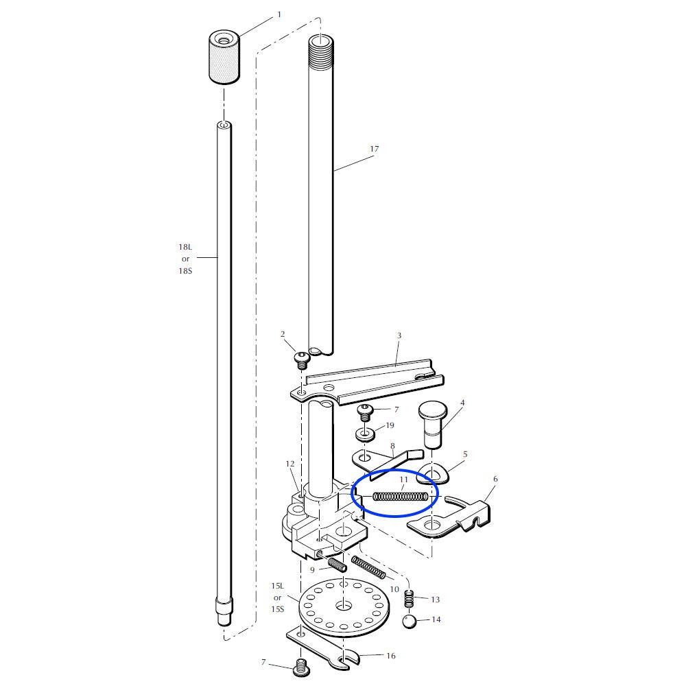 Eemann Tech Indexing Arm Spring 13965 for Dillon XL650