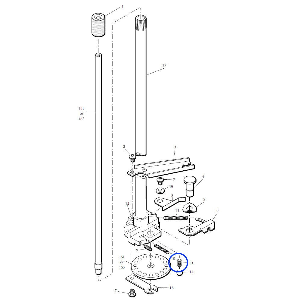 Eemann Tech Disc Detent Spring 13844 for Dillon XL650