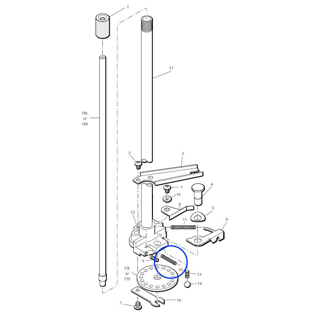 Eemann Tech Locator Tab Spring 13624 for Dillon XL650 / 750 / 1050 / 1100