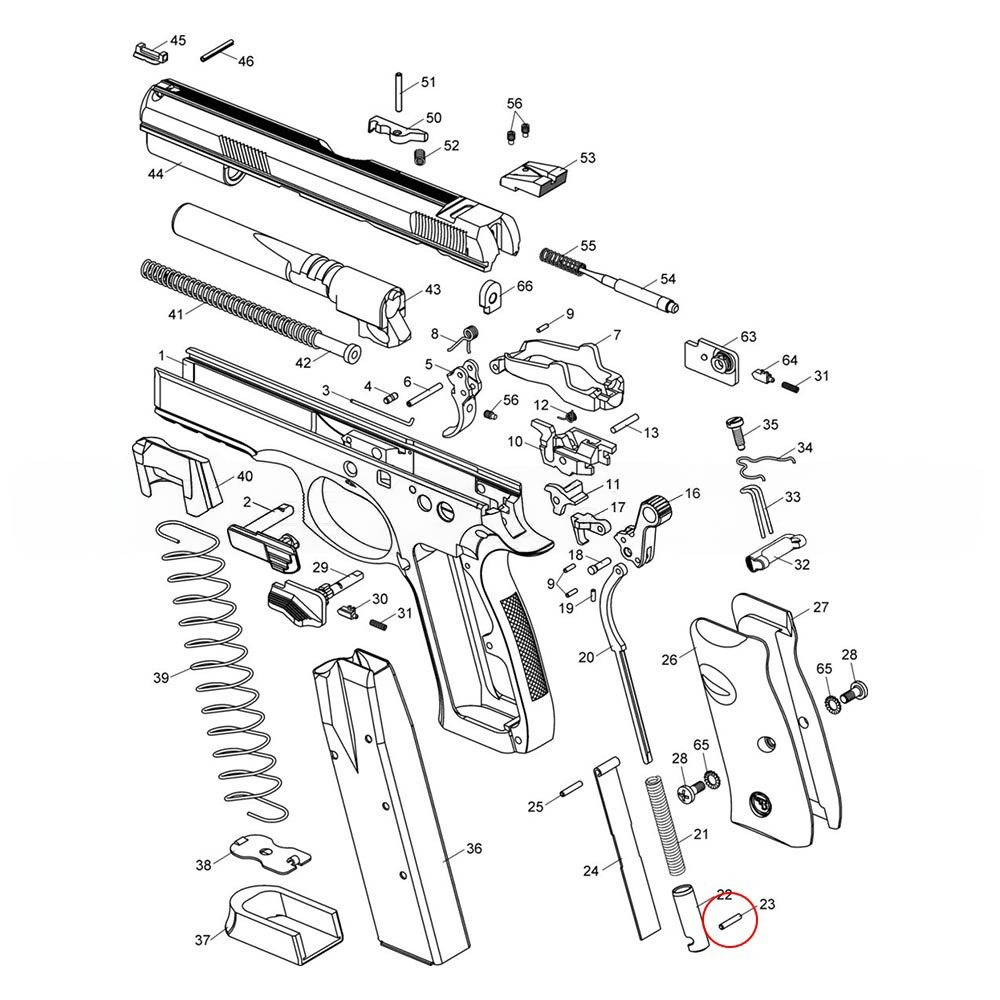 Eemann Tech Main Spring Plug Pin for CZ