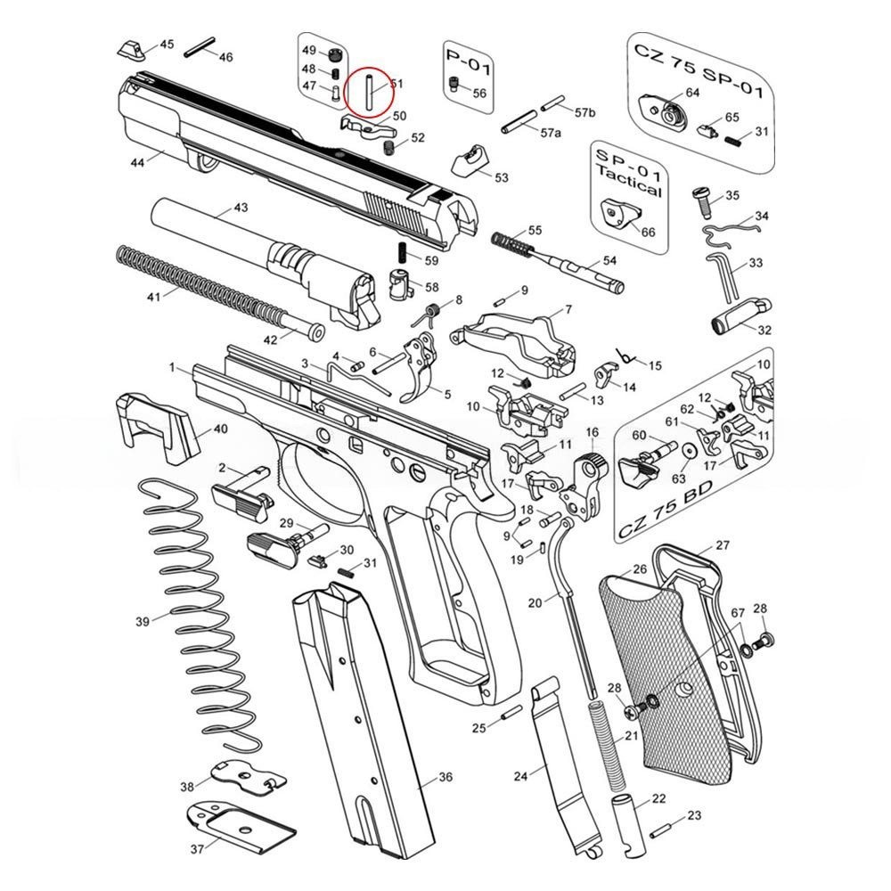 Eemann Tech Extractor Pin for CZ