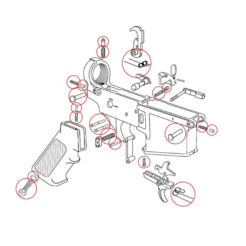 Eemann Tech Lower Small Parts Set for AR-15