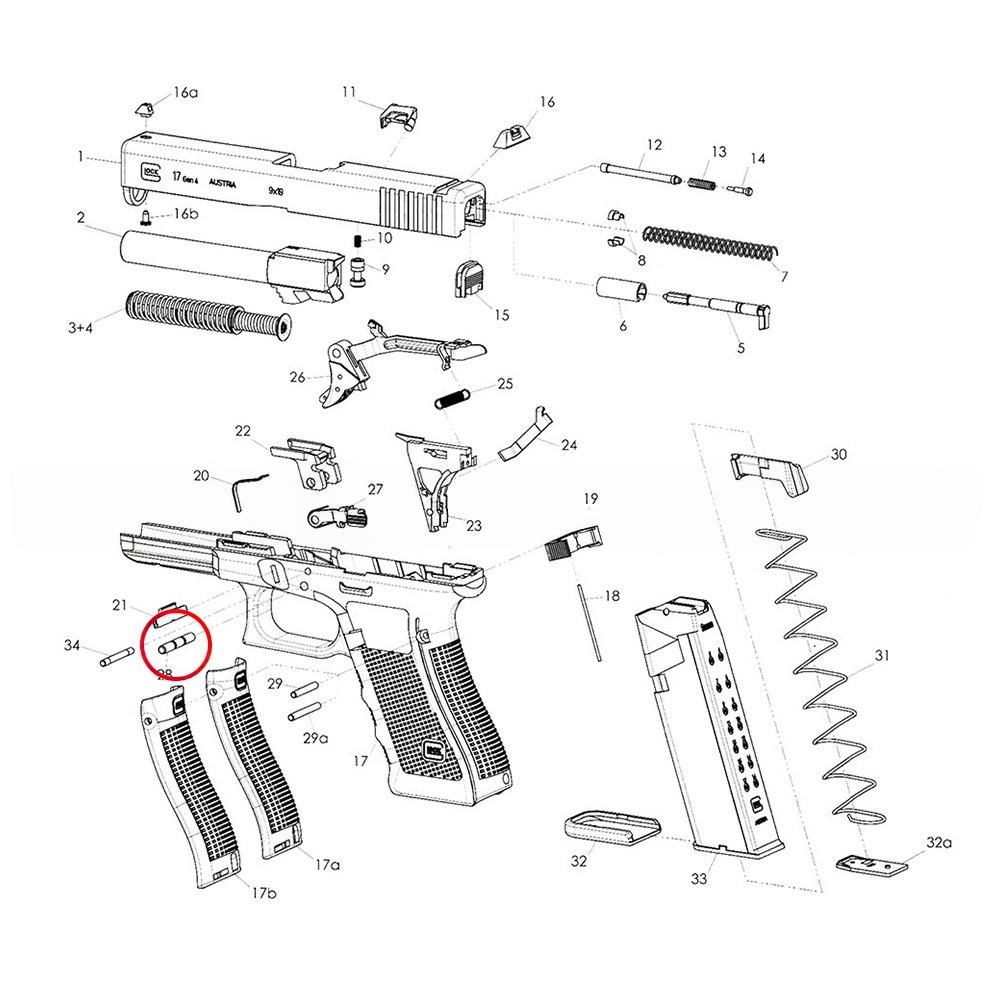 Eemann Tech Trigger Pin for GLOCK