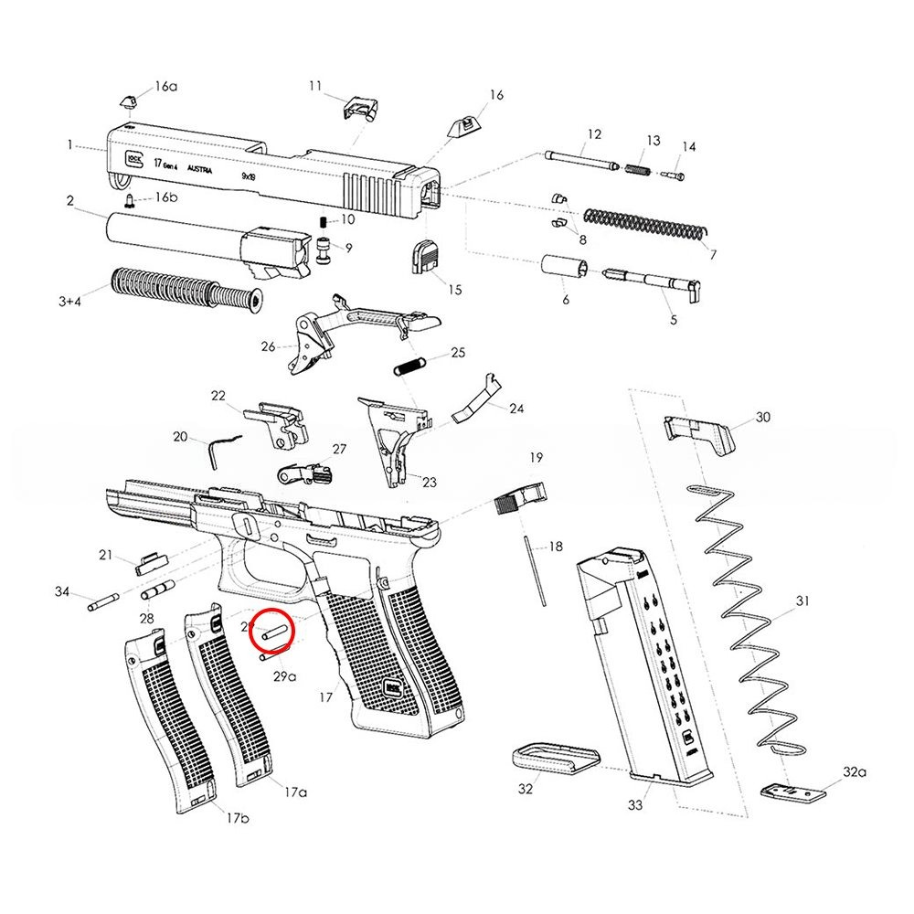 Eemann Tech Trigger Housing Pin for GLOCK