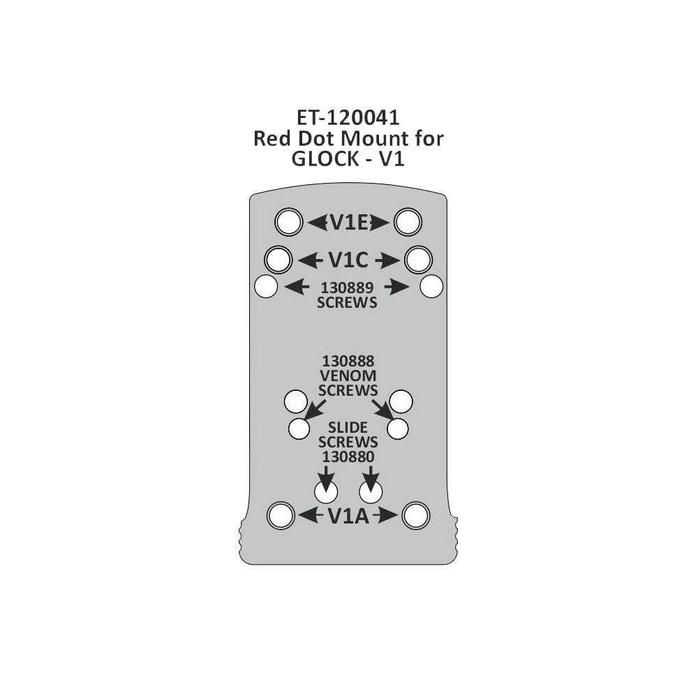 Eemann Tech Aluminium Red Dot Mount for Glock