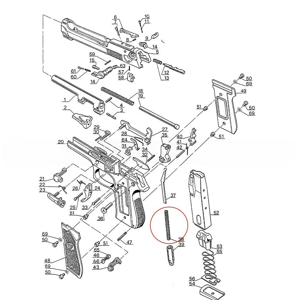 Eemann Tech Main Spring for Beretta 92/96/98