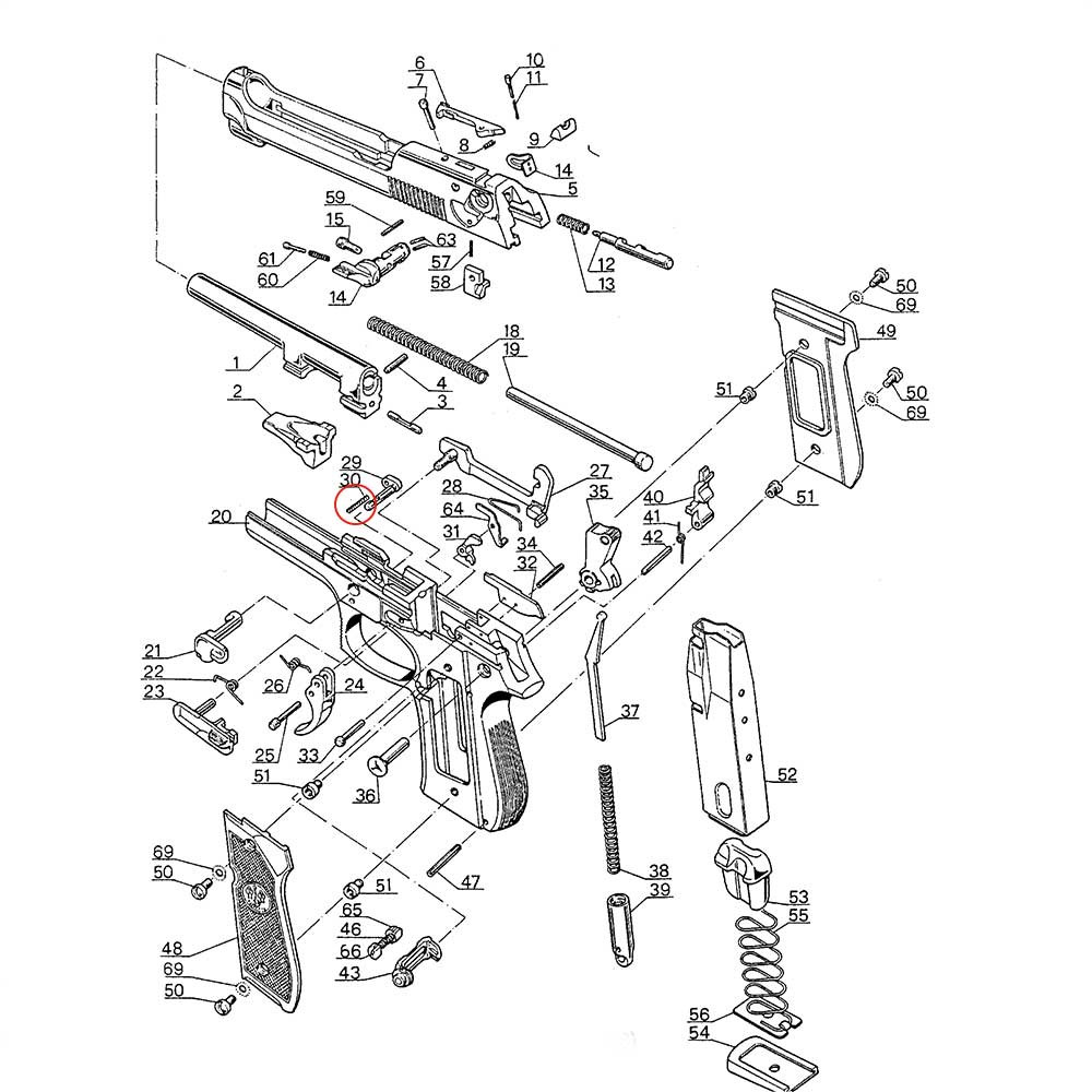 Eemann Tech Disassembly Spring for Beretta 92/96/98