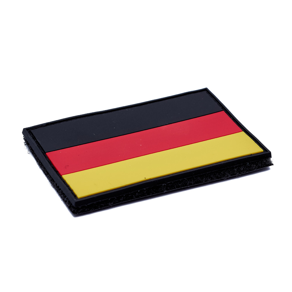 Germany Flag PVC Patch with Hook and Loop Fastener