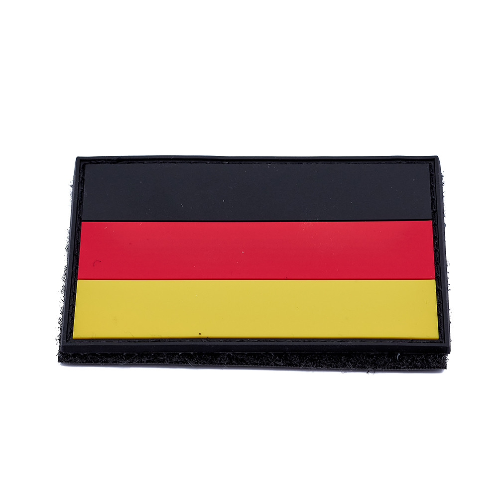 Germany Flag PVC Patch with Hook and Loop Fastener