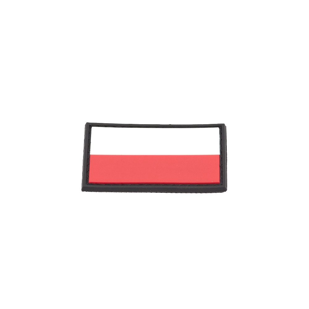 Polish Flag PVC Patch 3x5cm with Hook and Loop Fastener