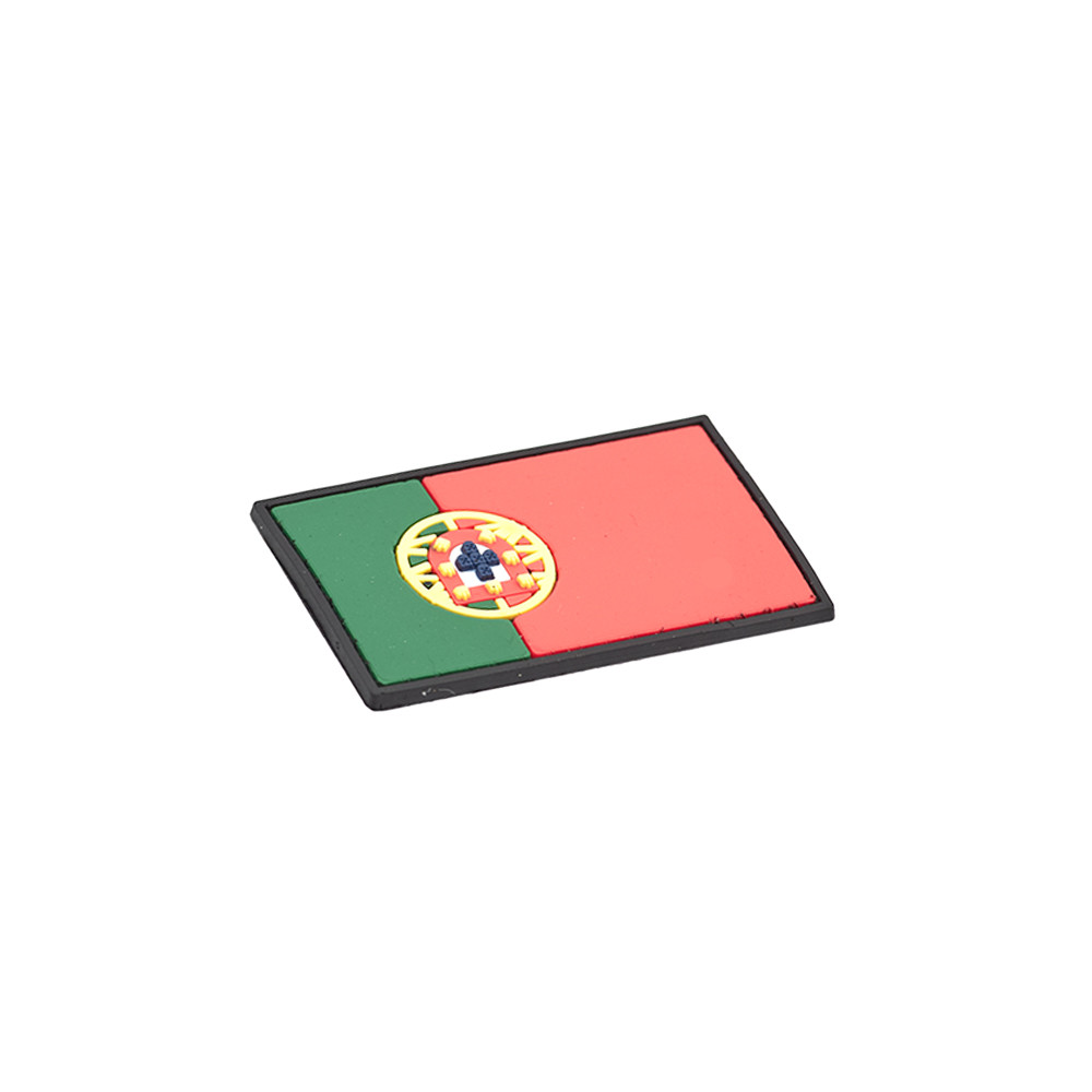 Portuguese Flag PVC Patch 3x5cm with Hook and Loop Fastener