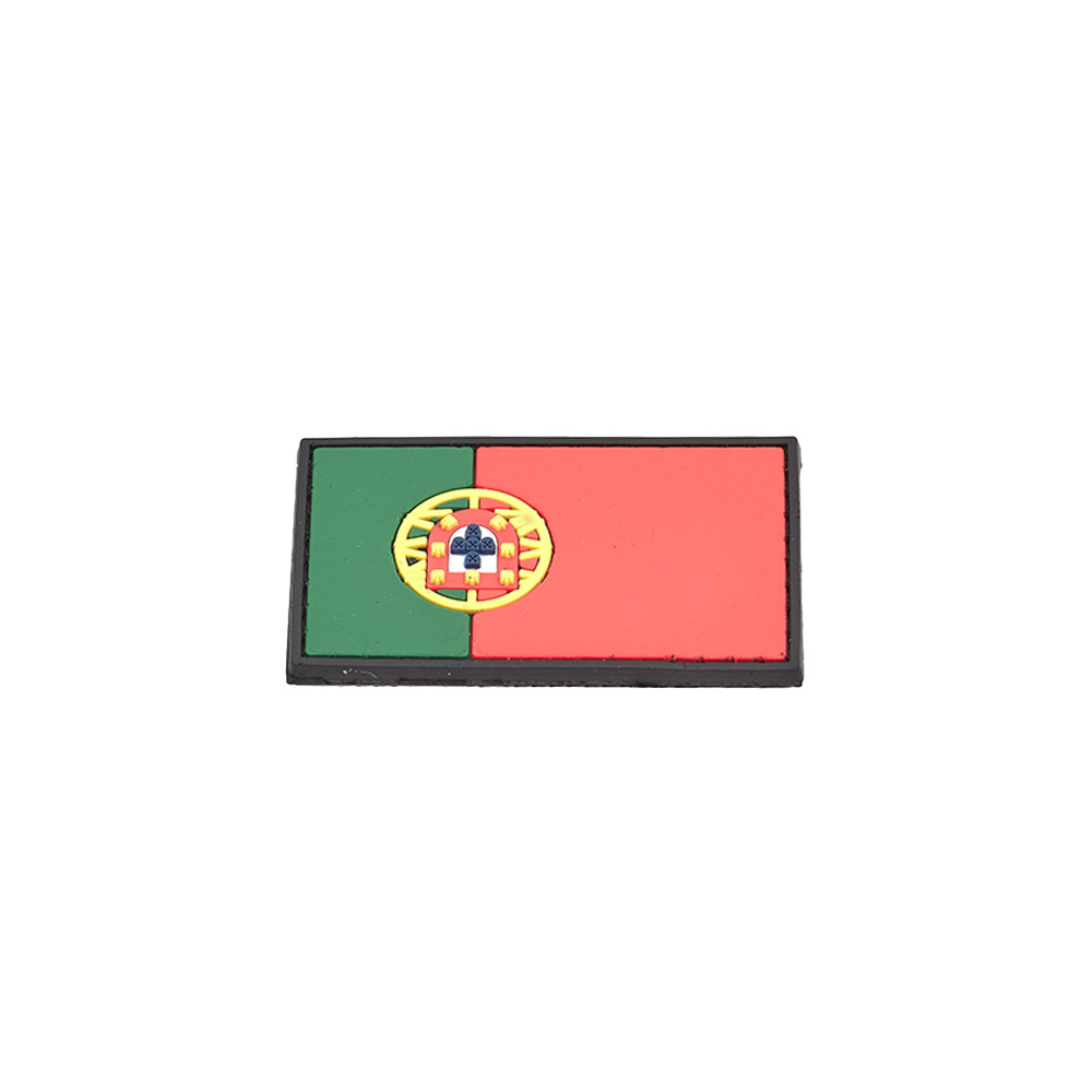 Portuguese Flag PVC Patch 3x5cm with Hook and Loop Fastener