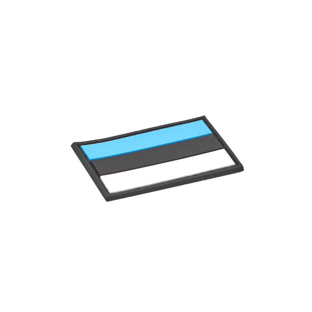 Estonian Flag PVC Patch 3x5cm with Hook and Loop Fastener