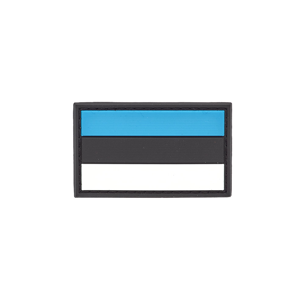 Estonian Flag PVC Patch 3x5cm with Hook and Loop Fastener