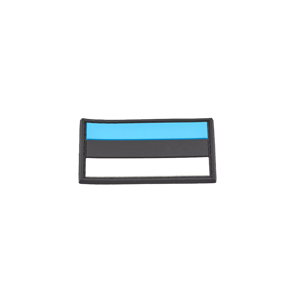 Estonian Flag PVC Patch 3x5cm with Hook and Loop Fastener